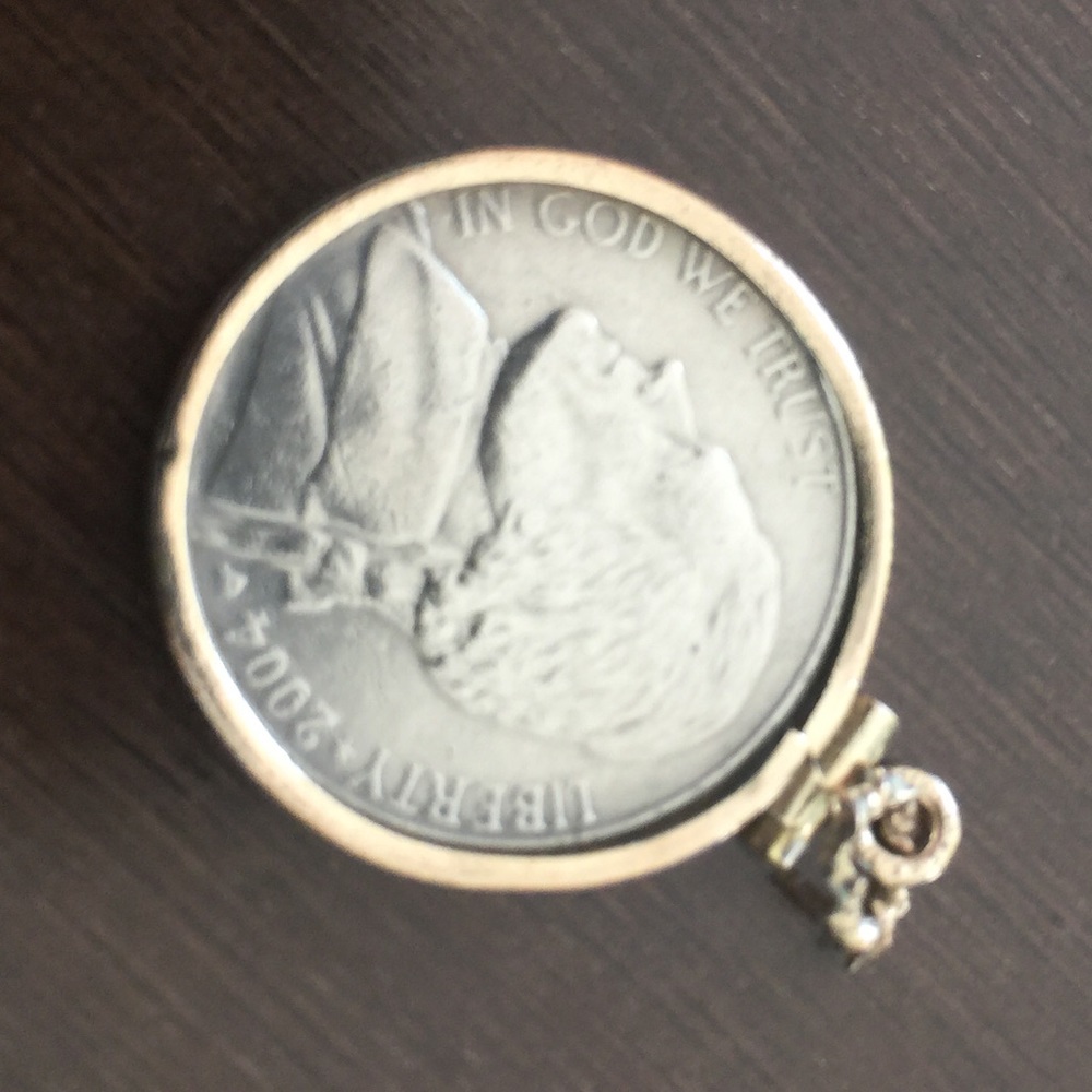 14k yellow gold bezel with 2004 nickel